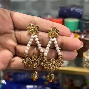 Copper color earrings